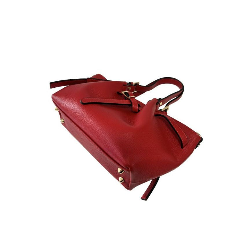 "Sonia" Damenhandtasche aus Leder - Shopper mit Henkeln und Schnallen Design