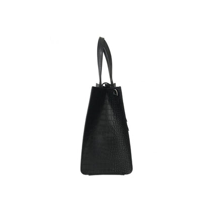 "Stella" - Elegante Damenhandtasche aus Leder in Kroko-Optik mit Schnallendetail