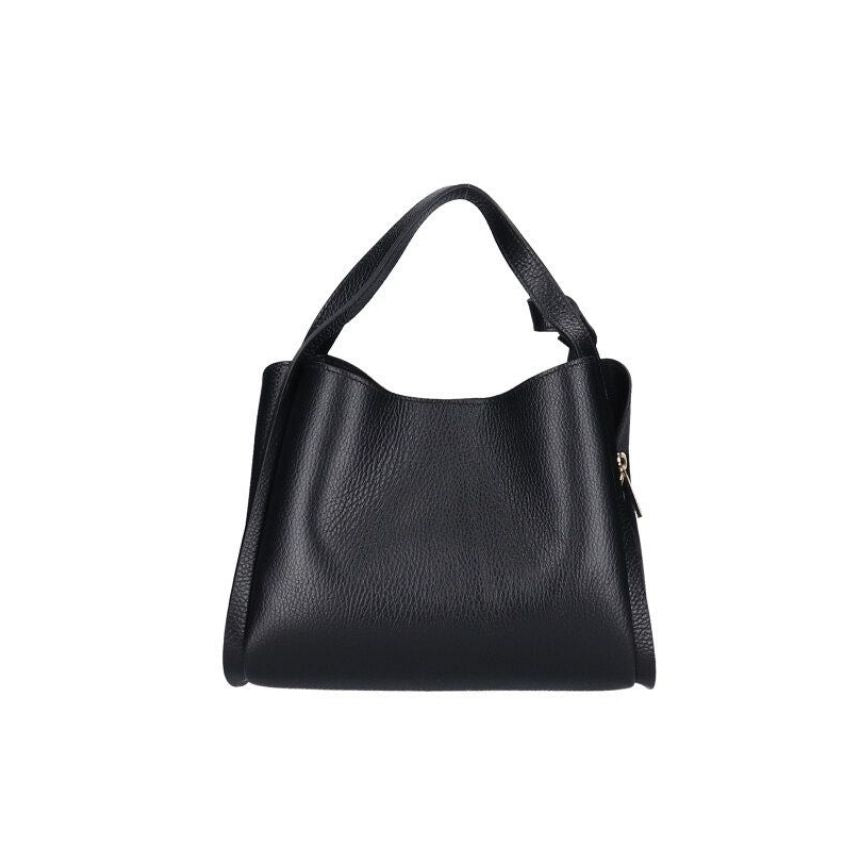 Josianne - Elegante Echtleder-Handtasche mit Griffen - stilvolle Henkeltasche