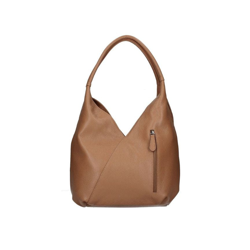 Leder-Schultertasche mit Fronttasche & Innenfächern "Annette" - Stilvoll und Geräumig