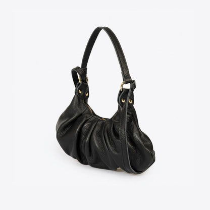 Elegante Lederhandtasche - Schlichtes Design mit geraffter Silhouette - Stilvoll & Modern