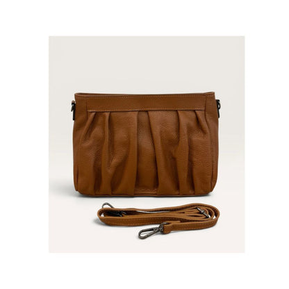 "Luisa" - Elegante Lederhandtasche mit Rüschen - ideal für besondere Anlässe