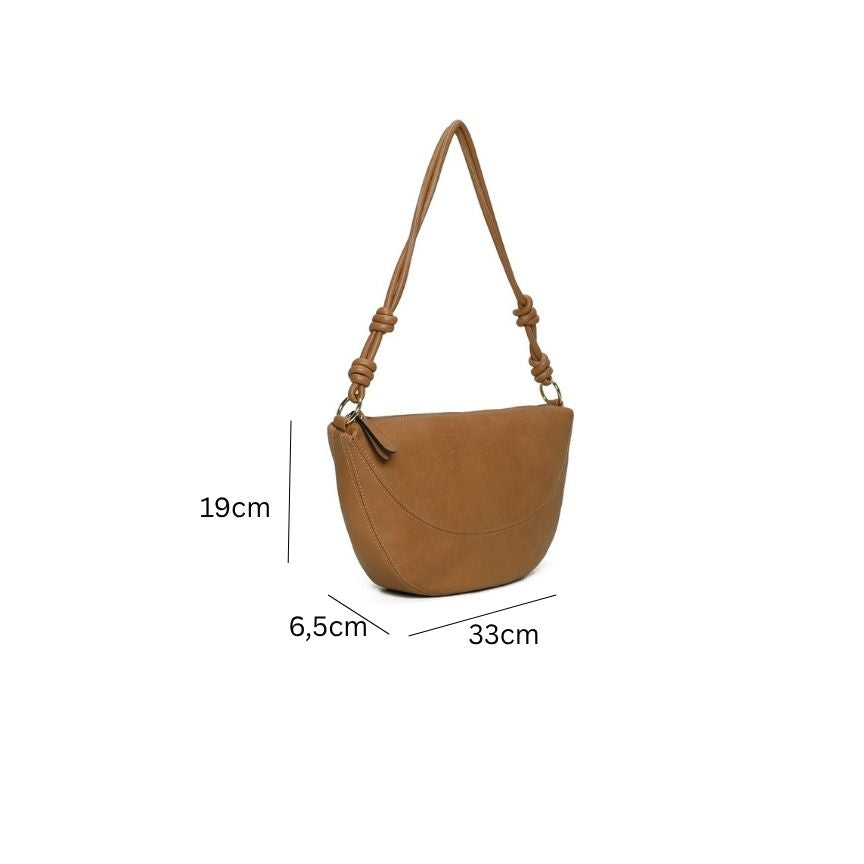 Elegante Damenhandtasche für Alltags - Mittelgroße Halbmondtasche