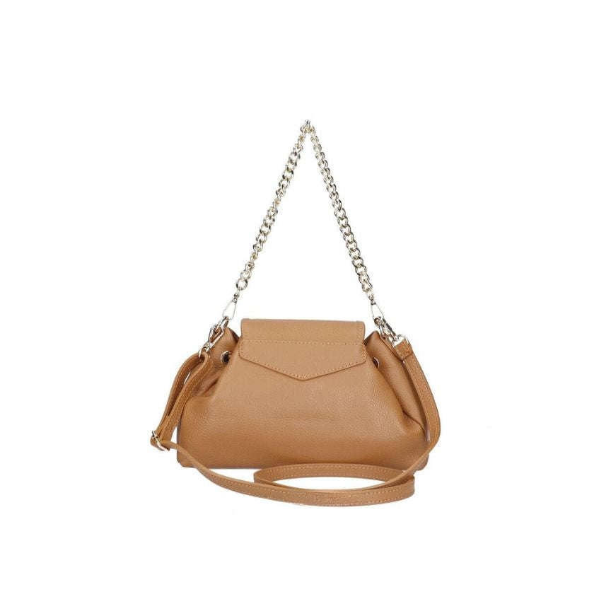 Montana - Elegante Schultertasche aus Echtleder mit Ketten-Details - stilvolle Handtasche