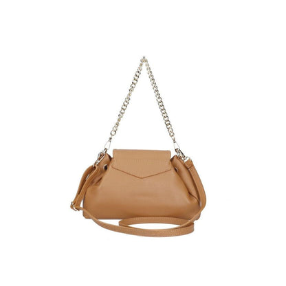 Montana - Elegante Schultertasche aus Echtleder mit Ketten-Details - stilvolle Handtasche
