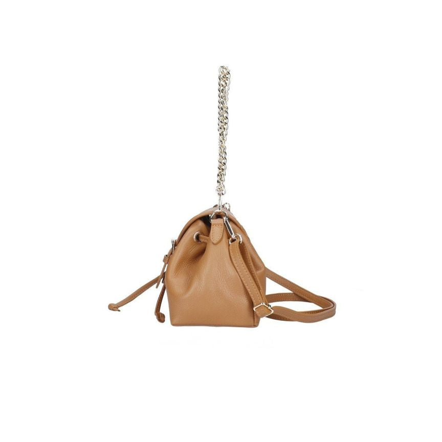 Montana - Elegante Schultertasche aus Echtleder mit Ketten-Details - stilvolle Handtasche