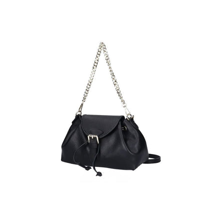 Montana - Elegante Schultertasche aus Echtleder mit Ketten-Details - stilvolle Handtasche