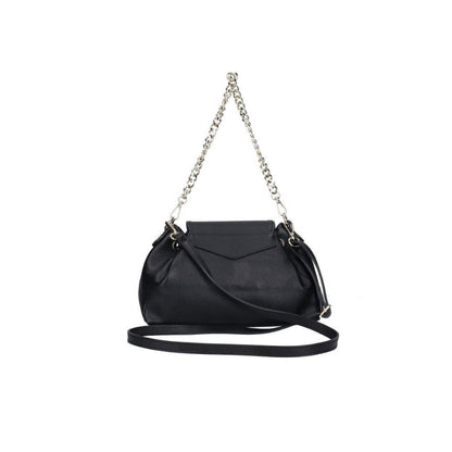 Montana - Elegante Schultertasche aus Echtleder mit Ketten-Details - stilvolle Handtasche