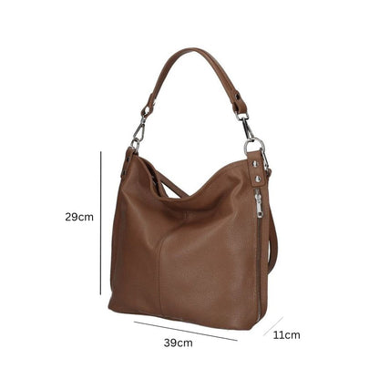 Elegante Damen-Henkeltasche - stabiler Henkel, Seiten- und Rückseitenasche & geräumiges Design