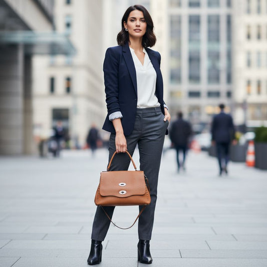 Elegante Damen Umhängetasche mit Nieten - mittelgroß mit stabilem Henkel