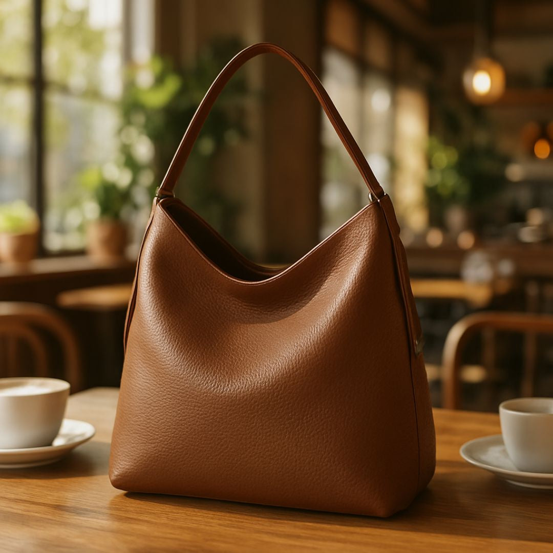 Elegante Damen Schultertasche mit Kurzgriff & abnehmbarem Schultergurt