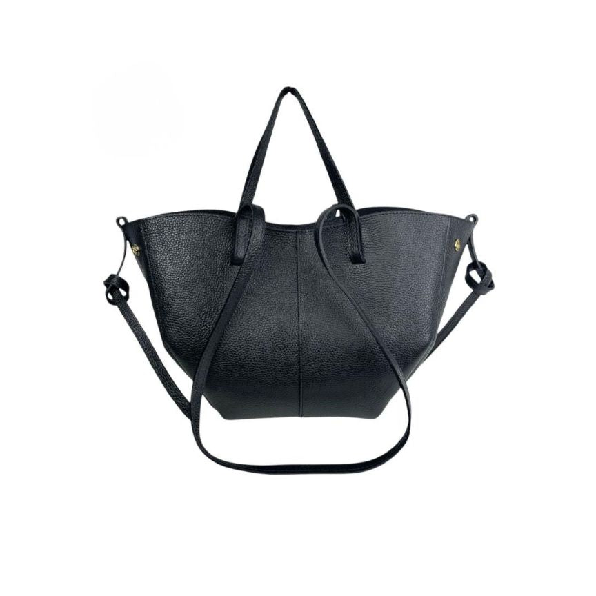 Elegante Damen Shopper Tasche aus Leder - moderne Einkaufstasche, 2-er Set