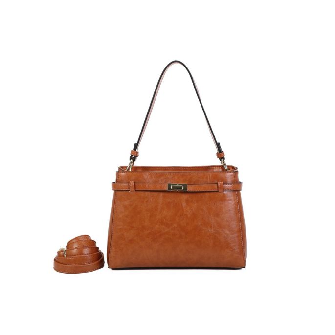 elegante Damen Umhängetasche mit henkel, diversen Fächern, geräumig, stabil, in camelfarben oder dunkelblau
