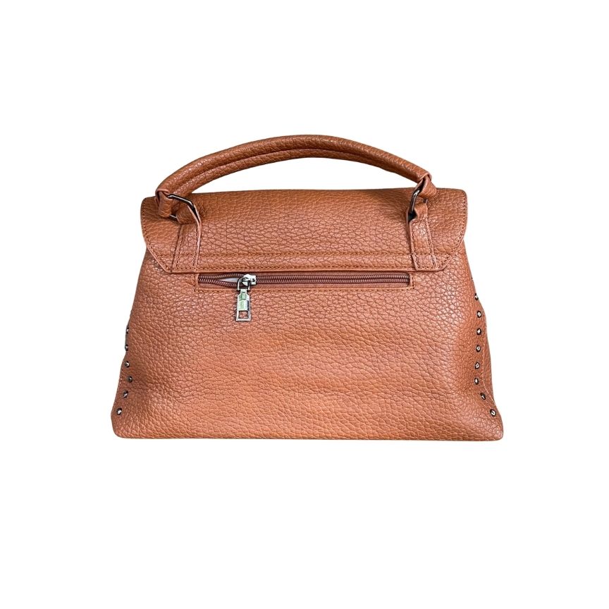Elegante Damen Umhängetasche mit Nieten - mittelgroß mit stabilem Henkel