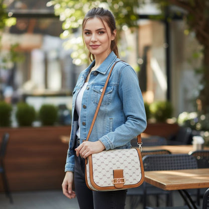 Elegante Damen Handtasche - Schultertasche mit Struktur