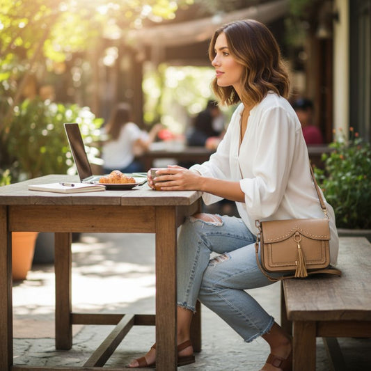Elegante Handtasche mit Nieten - perfekt für besondere Anlässe