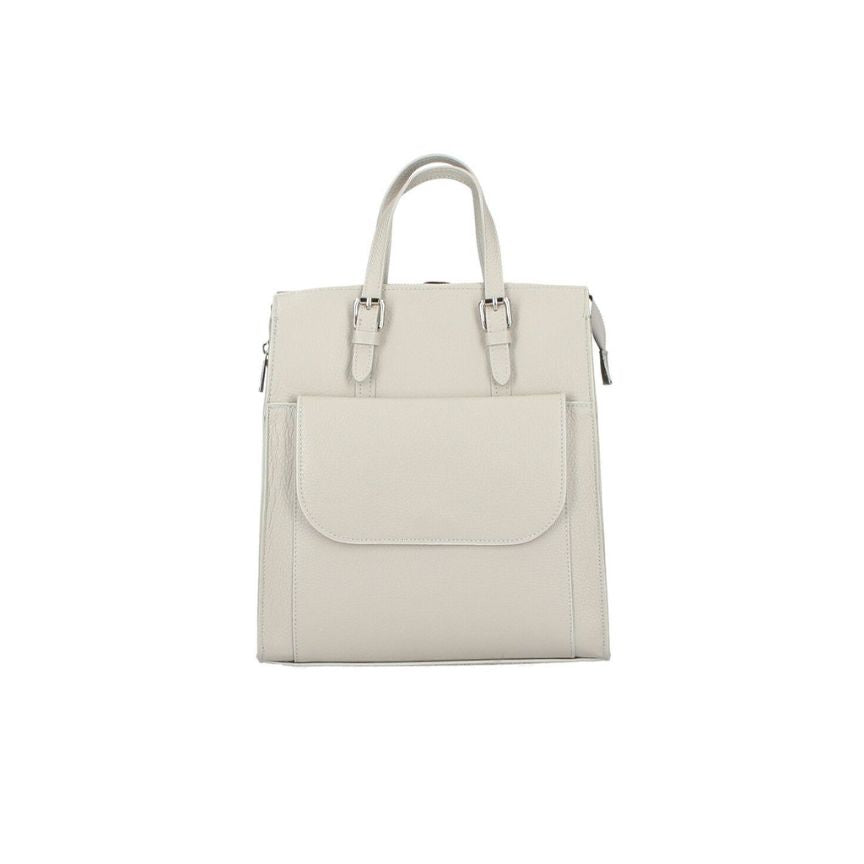 Eleganter Lederrucksack mit Fronttasche - schlicht, mittelgroß & praktisch im Alltag