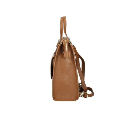 Eleganter Lederrucksack mit Fronttasche - schlicht, mittelgroß & praktisch im Alltag