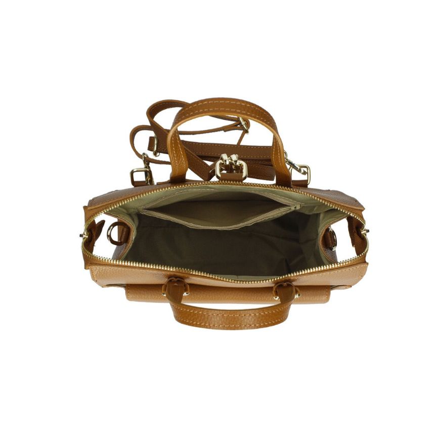 Eleganter Lederrucksack mit Fronttasche - schlicht, mittelgroß & praktisch im Alltag