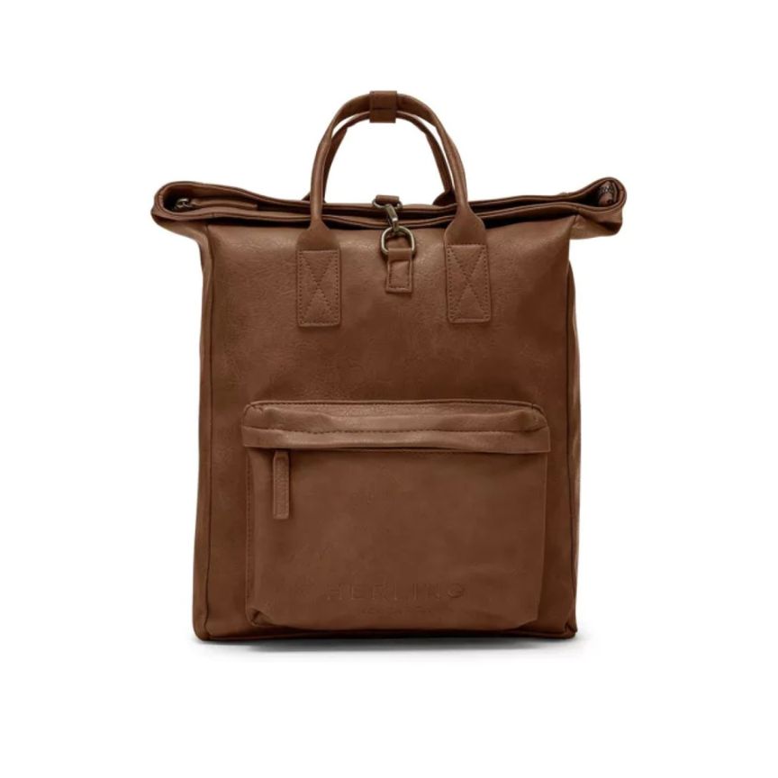 Erweiterbarer Trolley-Rucksack aus ökologischem Leder