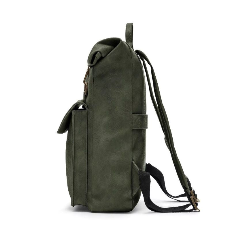 Erweiterbarer Trolley-Rucksack aus ökologischem Leder