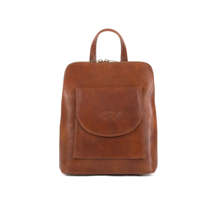 Fashion Rucksack aus echtem Leder - kompakt, trendy aus Italien
