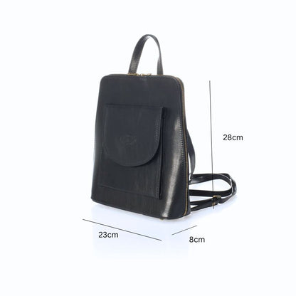 Fashion Rucksack aus echtem Leder - kompakt, trendy aus Italien