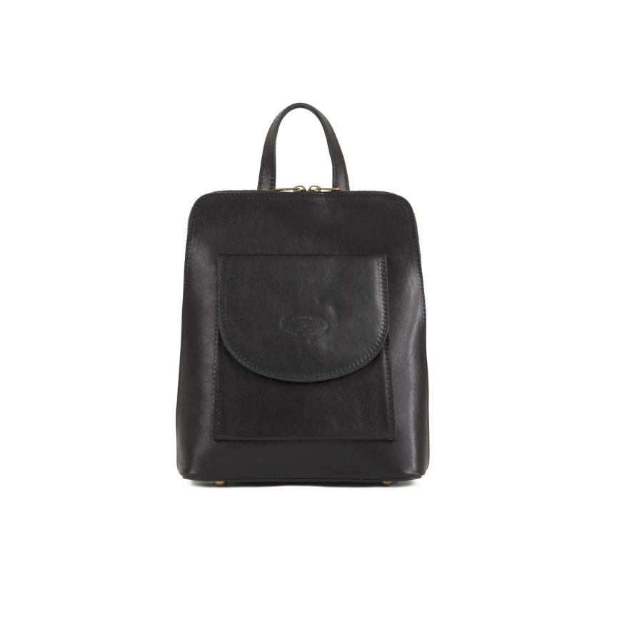 Fashion Rucksack aus echtem Leder - kompakt, trendy aus Italien