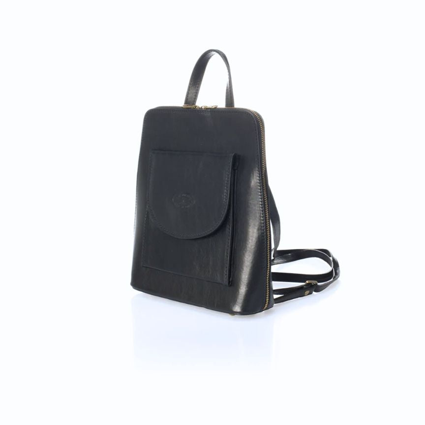 Fashion Rucksack aus echtem Leder - kompakt, trendy aus Italien