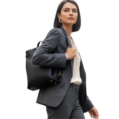 Fashion Lederrucksack - Schlicht, Modern & Minimalistisch mit Henkel
