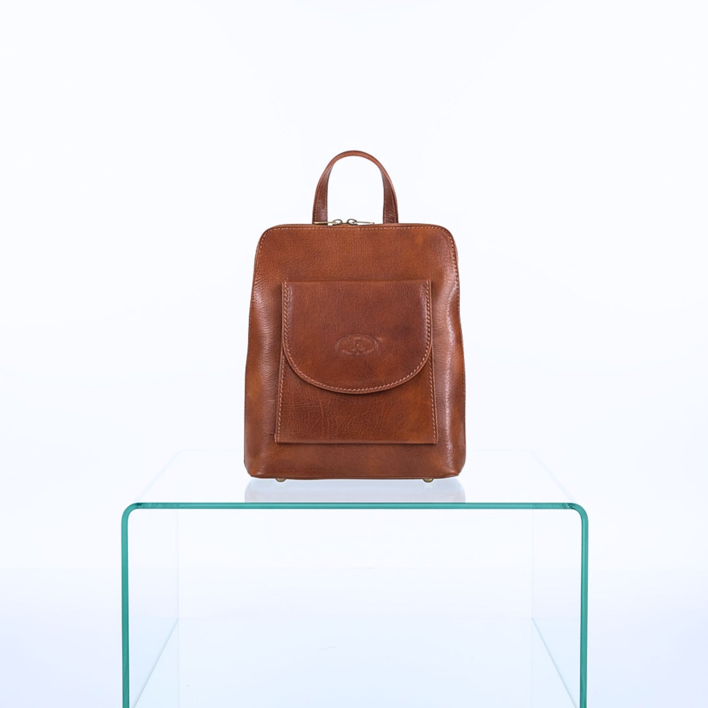 Fashion Rucksack aus echtem Leder - kompakt, trendy aus Italien