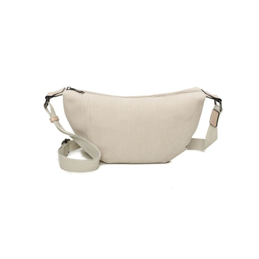 Damen Crossbodybag aus Cord - mittelgroße, funktionale, praktische Gürteltasche