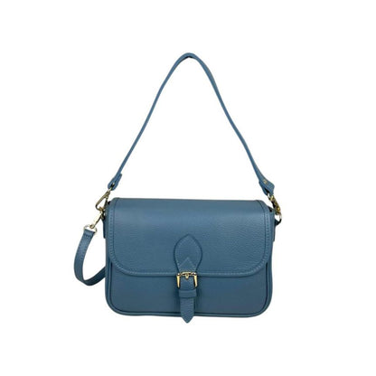 Italienische Damen Leder Handtasche mit Rückseitentasche