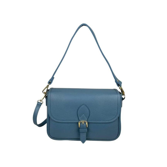 Italienische Damen Leder Handtasche mit Rückseitentasche