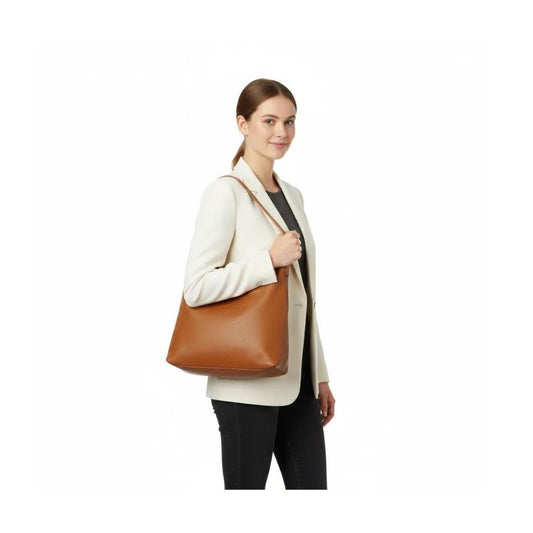 Damen Shopper-Tasche aus Echtleder - Schlicht, Elegant & Geräumig