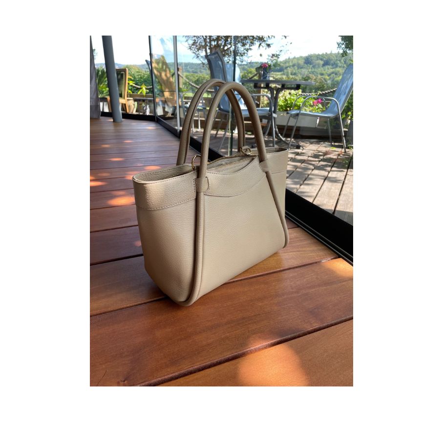 Italienische Hobo-Ledertasche für Damen - Henkeltasche fürs Büro, Shopping und Alltags