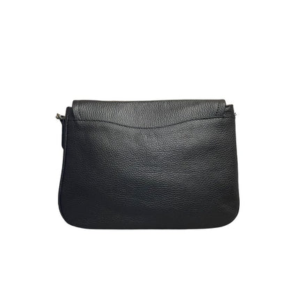 Italienische Leder Henkeltasche für den Alltag - Schultertasche mittelgroß, schlicht