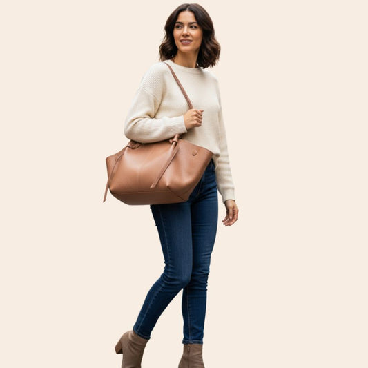 Italienische Damen Einkaufstasche-Shopper Tasche aus Echtleder: Stilvoll & trendy