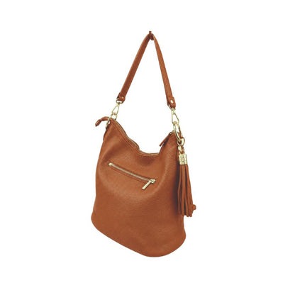 Italienische Leder Umhängetasche Damen "Nora" - praktischer Shopper-Tasche