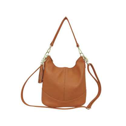 Italienische Leder Umhängetasche Damen "Nora" - praktischer Shopper-Tasche