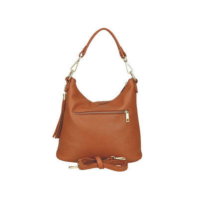 Italienische Leder Umhängetasche Damen "Nora" - praktischer Shopper-Tasche