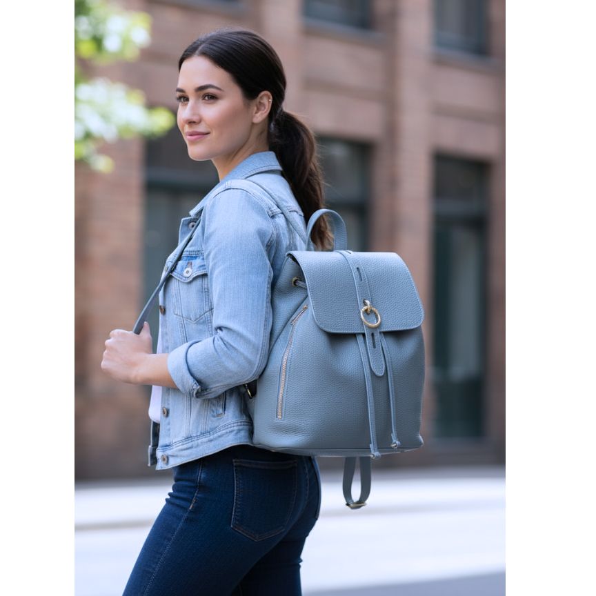 Eleganter Italienischer Damen Leder Fashion-Rucksack
