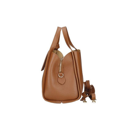 Josianne - Elegante Echtleder-Handtasche mit Griffen - stilvolle Henkeltasche