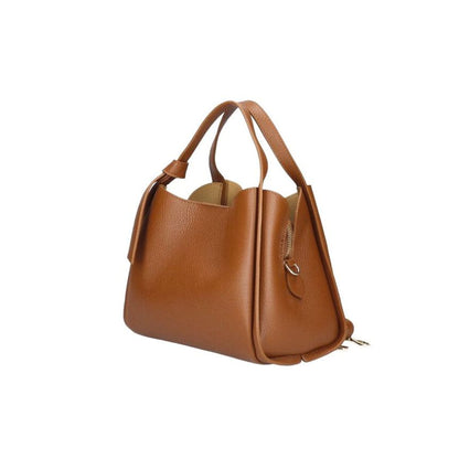 Josianne - Elegante Echtleder-Handtasche mit Griffen - stilvolle Henkeltasche