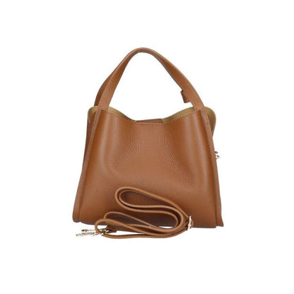 Josianne - Elegante Echtleder-Handtasche mit Griffen - stilvolle Henkeltasche