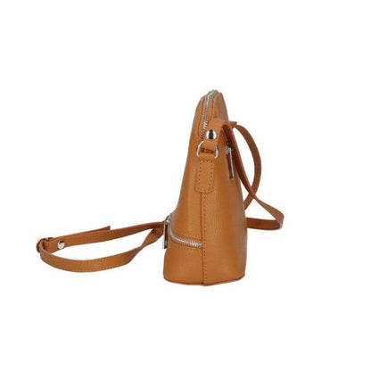 Leder Crossbody-Bag mit dekorativem Silberstreifen - Minimalistisch & Alltagstauglich
