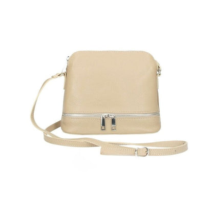Leder Crossbody-Bag mit dekorativem Silberstreifen - Minimalistisch & Alltagstauglich