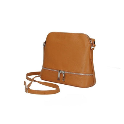 Leder Crossbody-Bag mit dekorativem Silberstreifen - Minimalistisch & Alltagstauglich