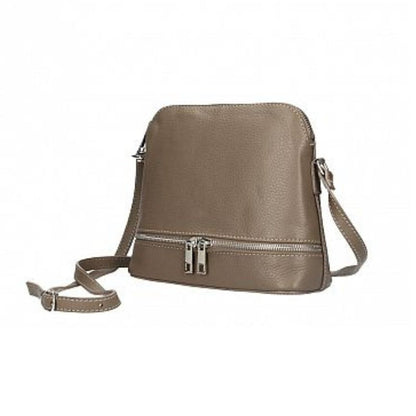 Leder Crossbody-Bag mit dekorativem Silberstreifen - Minimalistisch & Alltagstauglich