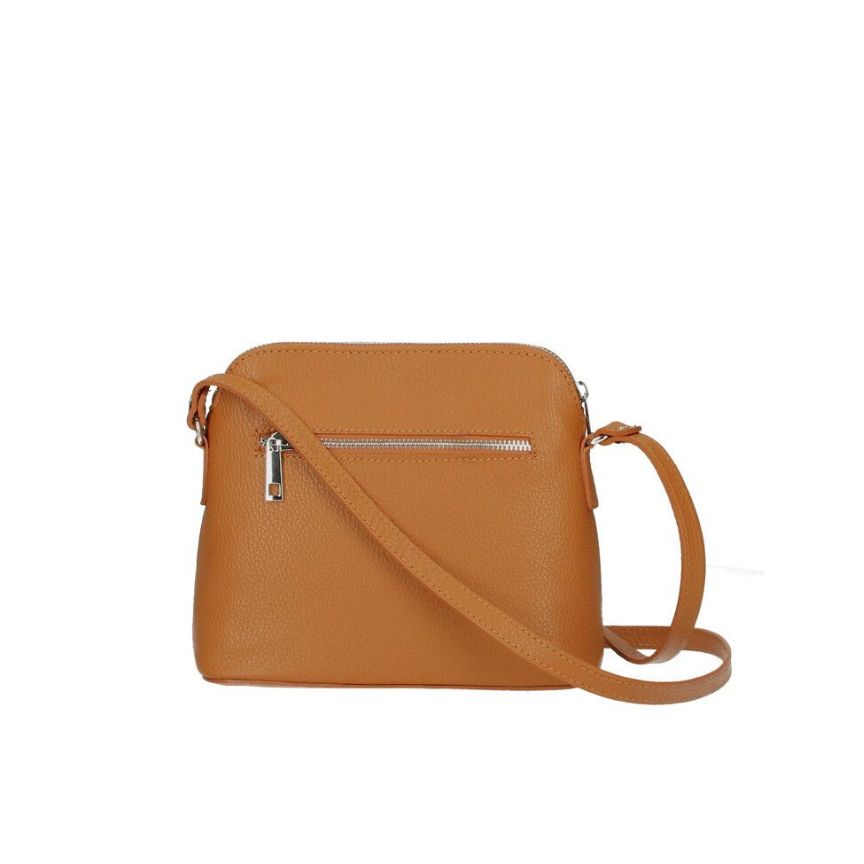 Leder Crossbody-Bag mit dekorativem Silberstreifen - Minimalistisch & Alltagstauglich